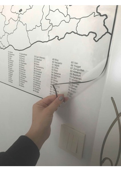 Duvara Kendiliğinden Manyetik Yapışan Yazılıp Silinebilen Türkiye Haritası 110 x 56 cm fiyatları