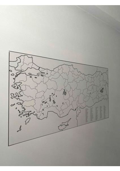 Duvara Kendiliğinden Manyetik Yapışan Yazılıp Silinebilen Türkiye Haritası 110 x 56 cm modelleri
