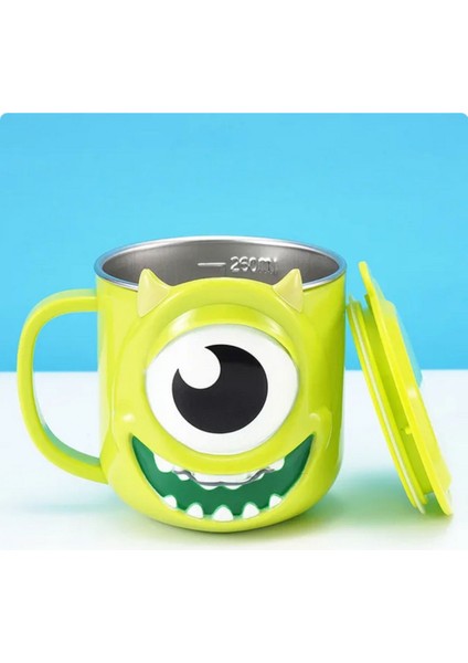 Kawaii 3D Monster Karakter Kabartmalı Modelli Paslanmaz Çelik Su Bardağı Kupa Kahve Mug