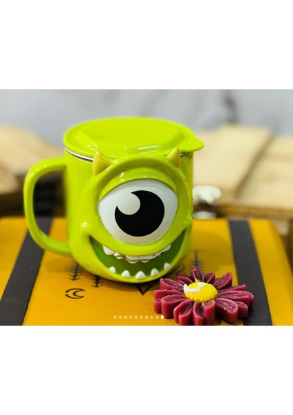Kawaii 3D Monster Karakter Kabartmalı Modelli Paslanmaz Çelik Su Bardağı Kupa Kahve Mug