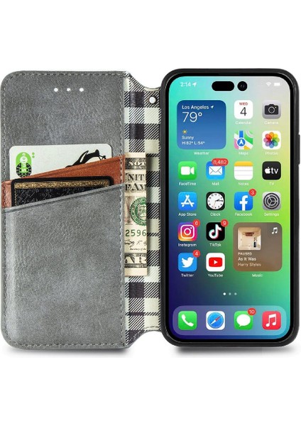 Apple IPhone 14 Için Kılıf Artı Deri Kılıf Zarif Iş Cüzdan Flip (Yurt Dışından)