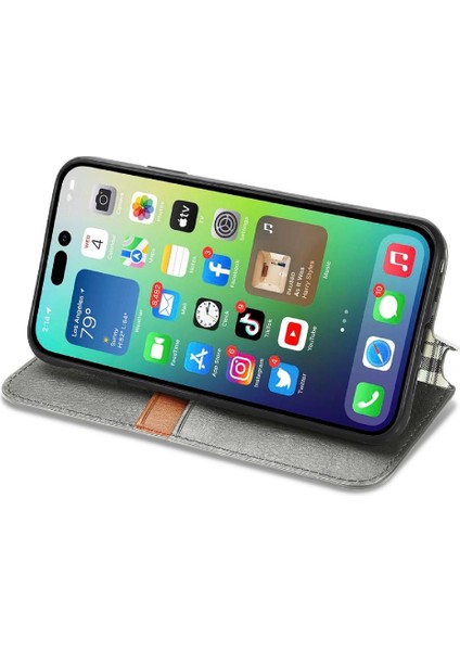 Apple IPhone 14 Için Kılıf Artı Deri Kılıf Zarif Iş Cüzdan Flip (Yurt Dışından)