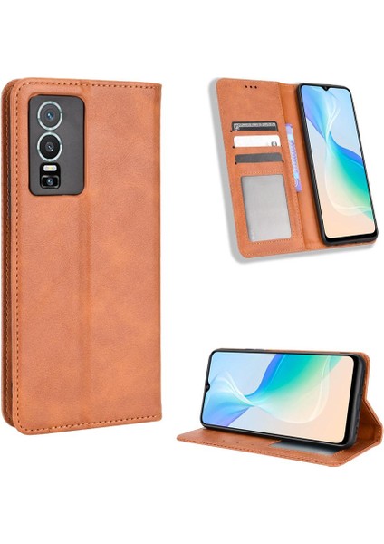 Vivo Y76 5g Pu Deri Manyetik Kapatma Cüzdan Için Kılıf (Yurt Dışından) fırsatları