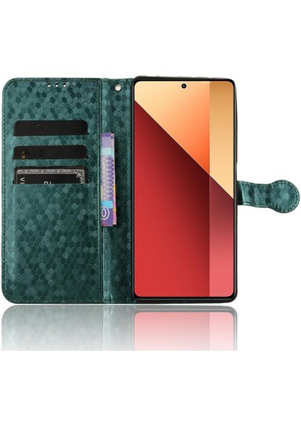 Xiaomi Redmi Için Not 13 Pro 4g Geometrik Desen Deri Cüzdan (Yurt Dışından)
