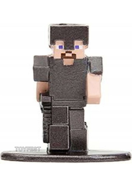 Jada Nano Metalfics Minecraft Metal Döküm Die - Cast Mini Figür - Steve In Netherite Armor - 4 cm