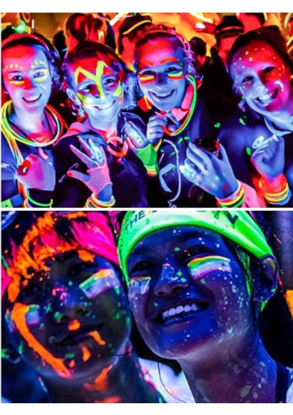 Karanlıkta Parlayan Neonlu Glow Parti Yüz Boyası - Pembe - 1 Adet