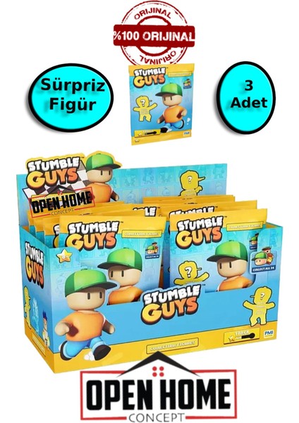 Stumble Guys Sürpriz Paket - 3 Adet - 5 cm