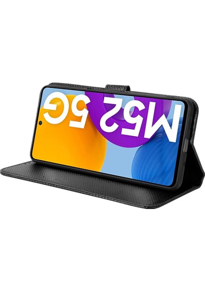 Samsung Galaxy M52 5g Kickstand Manyetik Cüzdan Kart Tutucu Kapak (Yurt Dışından)