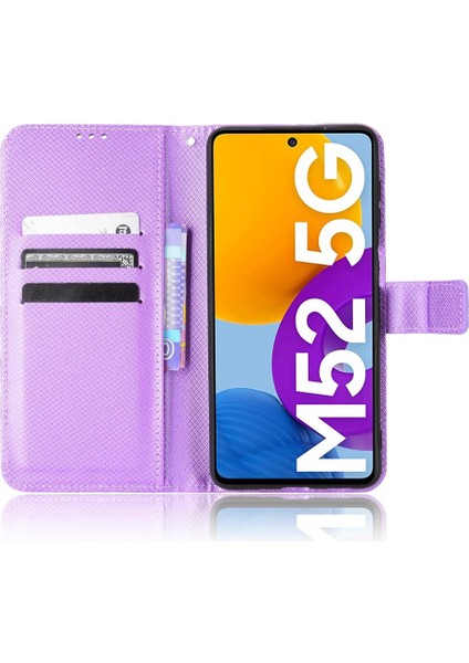 Samsung Galaxy M52 5g Kickstand Manyetik Cüzdan Kart Tutucu Kapak (Yurt Dışından)
