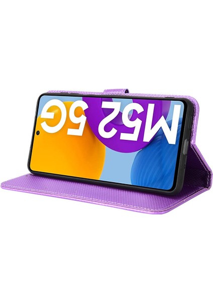 Samsung Galaxy M52 5g Kickstand Manyetik Cüzdan Kart Tutucu Kapak (Yurt Dışından)