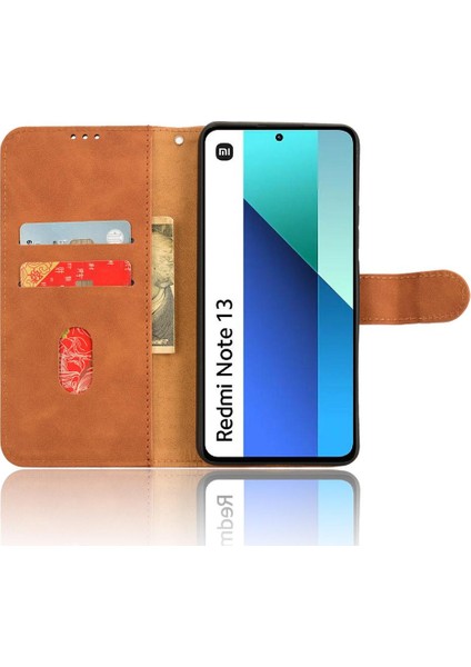 Xiaomi Redmi Için Not 13 4g Kart Tutucu Kickstand Deri Folio (Yurt Dışından)