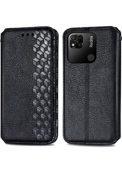 Xıaomı Redmi 10A Deri Kılıf Cüzdan Fonksiyonu Moda Tasarımı (Yurt Dışından)