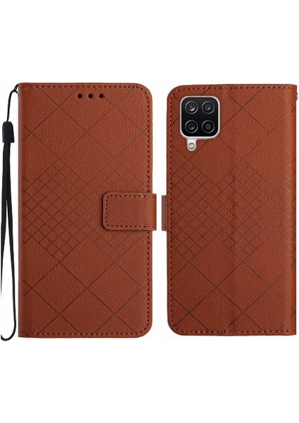 Samsung Galaxy A22 4g Için Flip Case Kart Yuvası Standı Cüzdan Pu Deri ile (Yurt Dışından)
