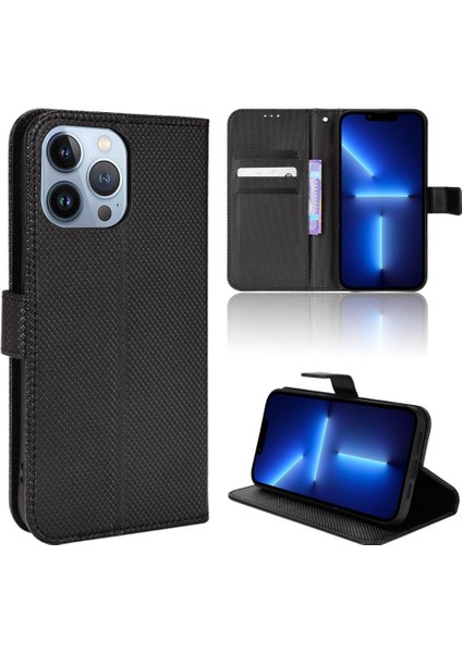 IPhone 13 Için Kılıf Pro Nax Kart Tutucu Kickstand Manyetik Cüzdan Kapak (Yurt Dışından)