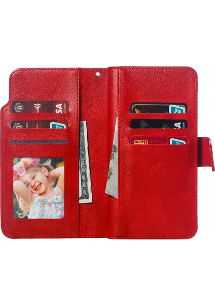 Samsung Galaxy M20 Pu Deri 9 Kart Yuvaları Kickstand Manyetik (Yurt Dışından)