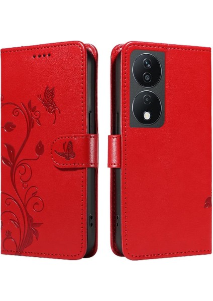 El Kayışı ve Kart Yuvası Yüksek Onur X7B Cüzdan Telefon Kılıfı Için Kılıf (Yurt Dışından)