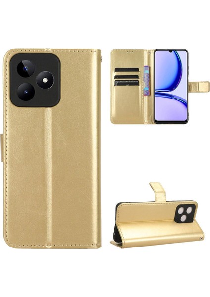 Realme C51 4g Kart Tutucu Manyetik Kapak Kapak Cüzdan Için Kılıf (Yurt Dışından)