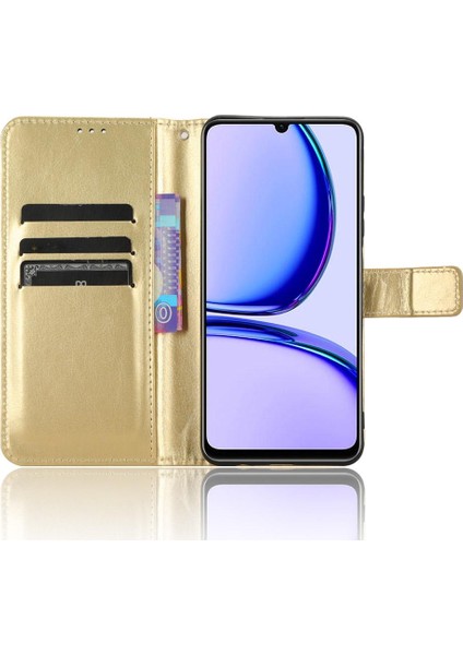 Realme C51 4g Kart Tutucu Manyetik Kapak Kapak Cüzdan Için Kılıf (Yurt Dışından)