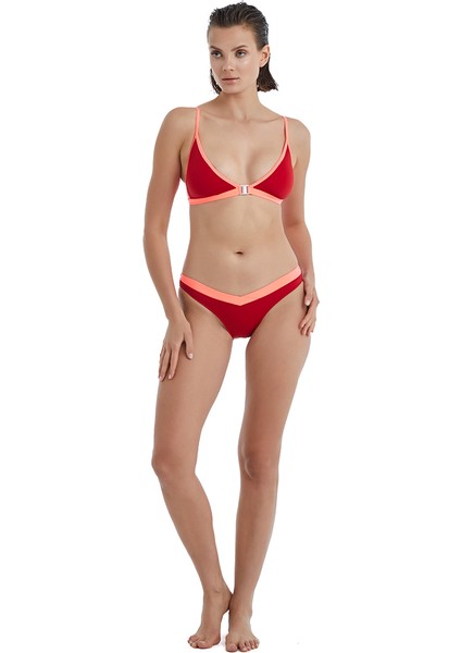 Kadın Bikini Üstü 10537 - Bordo