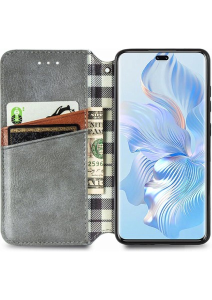 Huawei Onur 80 Pro Cüzdan Fonksiyonu Için Kılıf Deri Kılıf Moda Tasarımı (Yurt Dışından)