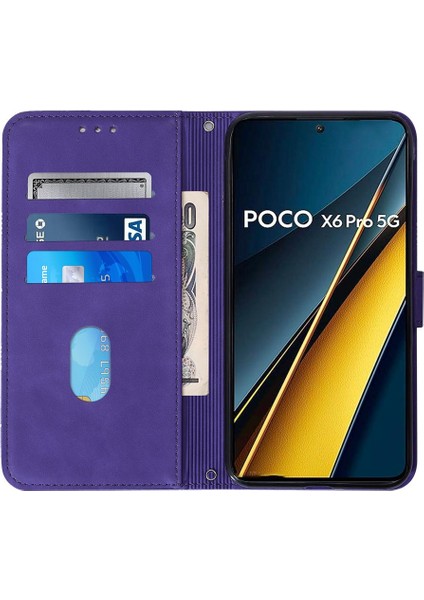 Xiaomi Poco X6 Pro 5g Flip Folio Kitap Koruyucu Cüzdan Kapak Pu (Yurt Dışından)