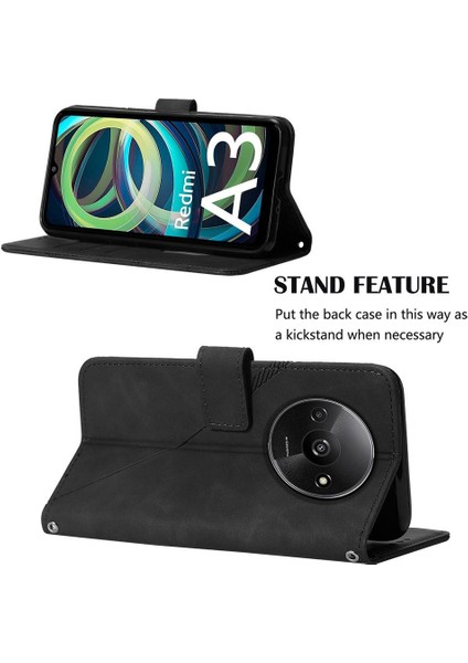 Xiaomi Redmi A3 Flip Folio Kitap Koruyucu Kredi Kartı Tutucu Pu (Yurt Dışından) fırsatları