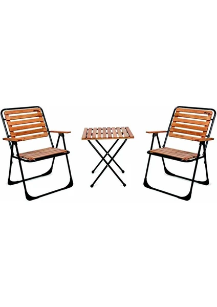 Metal Iskeletli Bahçe Bistro Set