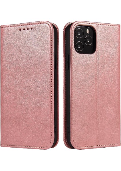 Iphone 14 Için Kılıf Artı Manyetik Karbon Fiber Deri Folio Flip Case Tam (Yurt Dışından)
