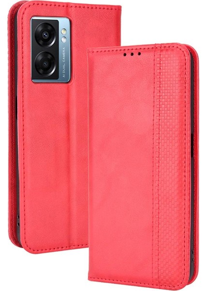 Oppo A57 5g Manyetik Kapatma Pu Deri Cüzdan Için Kılıf (Yurt Dışından)