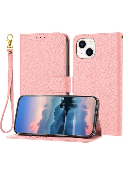Iphone 14 Için Telefon Kılıfı Artı Kart Yuvaları Tutucu Litch Desen Flip Folio (Yurt Dışından)