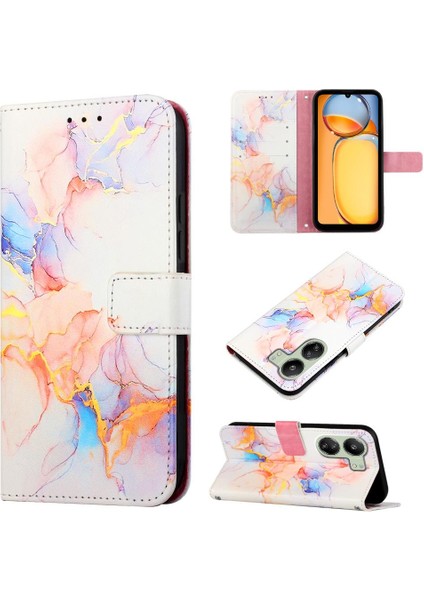 Xiaomi Redmi Için Kılıf Redmi 4g Cüzdan Pu Deri Kickstand Mermer Desen (Yurt Dışından)