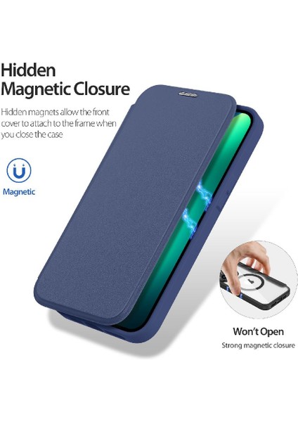 IPhone 13 Için Duducase Durumda Pro Darbeye Tam Koruyucu Kapak Folio Pu (Yurt Dışından)