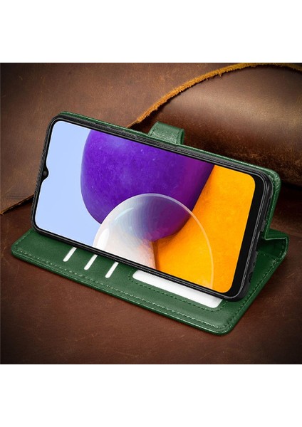 Samsung Galaxy A22 5g Için Kılıf Kapak Çevirin Moda Tasarımı Zarif Deri (Yurt Dışından) modelleri