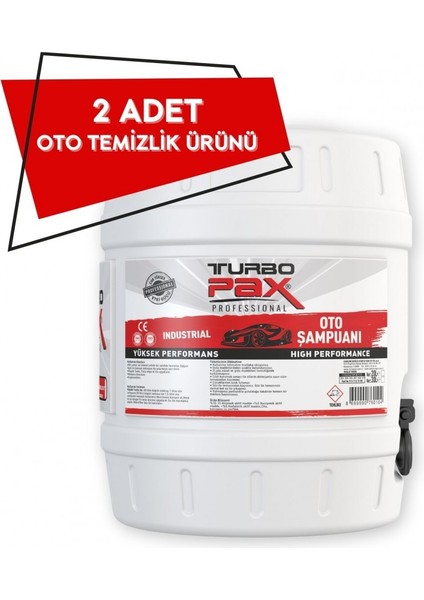 20 Litre Yüksek Konsantre Fırçasız Oto Şampuanı ve 5 Litre Torpido Parlatıcı Seti