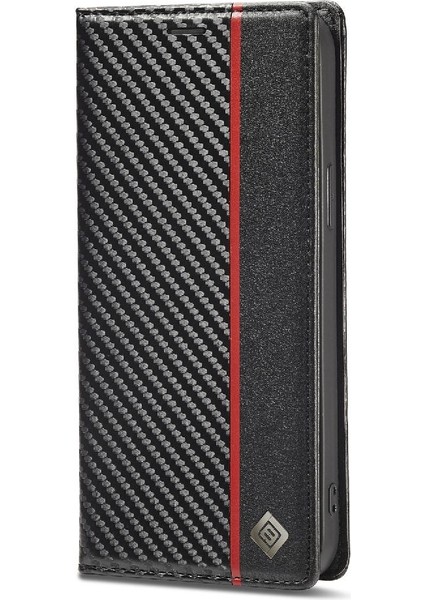 IPhone 14 Için Kılıf Pro Max Tam Koruma Deri Folio Flip Case Fiber (Yurt Dışından)