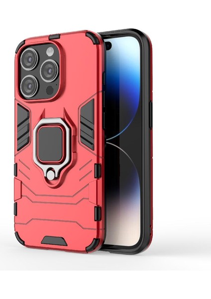 IPhone 15 Için Kılıf Pro 360 &deg; Dönen Halka Darbeye Kapak Askeri Damla (Yurt Dışından)