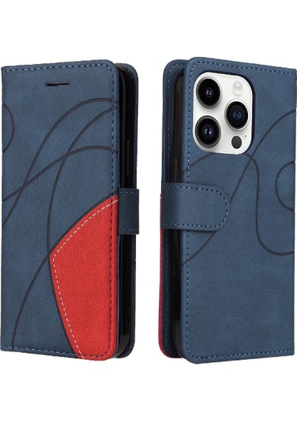 IPhone 15 Için Kılıf Pro Max Kickstand Koruyucu Iki Renkli Dikiş ile (Yurt Dışından)