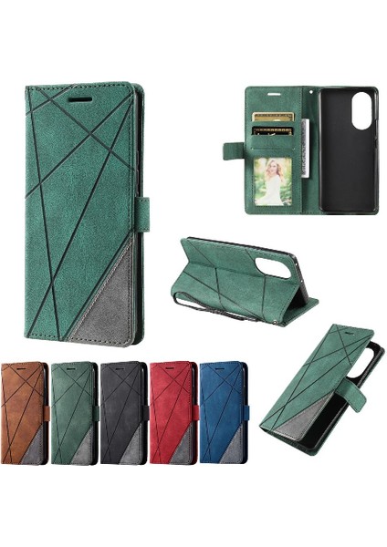 Oppo A17/A17K Manyetik Darbeye Cüzdan Flip Folio Pu Deri Için Kılıf (Yurt Dışından)