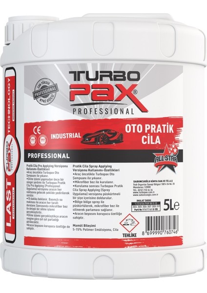 Oto Pratik Cila Sprey Uygulama 5 kg