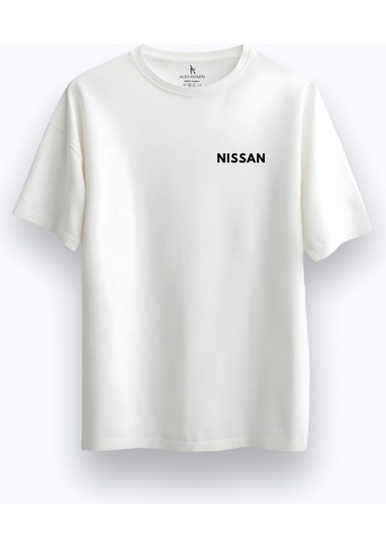 Unisex Oversize Bisiklet Yaka Skyline R34 Baskılı Kısa Kollu Beyaz Tişört fiyatları