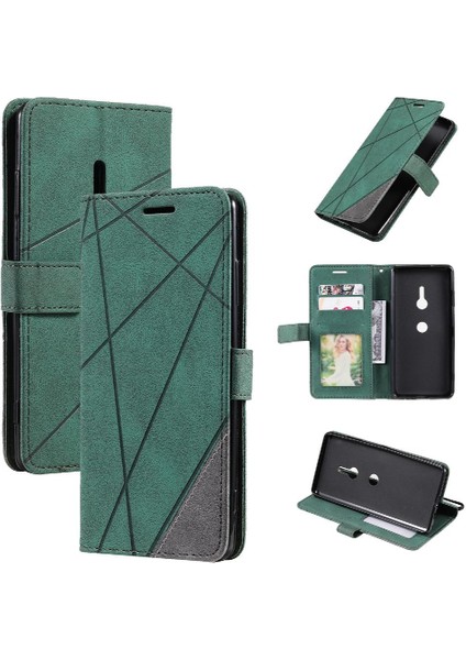 Sony Xperia Xz3 Kart Tutucu Kickstand Darbeye Manyetik Pu Flip Için Kılıf (Yurt Dışından)