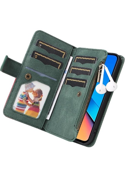 Xiaomi Redmi Için Kılıf 12 4g Kart Yuvası Standı ile Dokuz Kart Yuvaları Fermuar (Yurt Dışından)