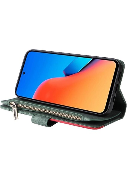 Xiaomi Redmi Için Kılıf 12 4g Kart Yuvası Standı ile Dokuz Kart Yuvaları Fermuar (Yurt Dışından)