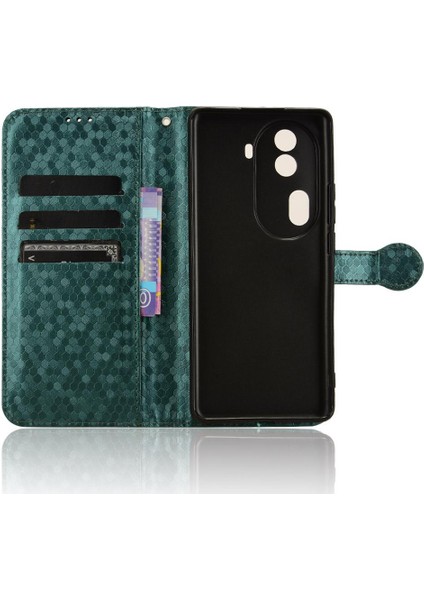 Oppo Oppo 11 Pro 5g Için Geometrik Desen Deri Cüzdan Kapak Toka (Yurt Dışından)