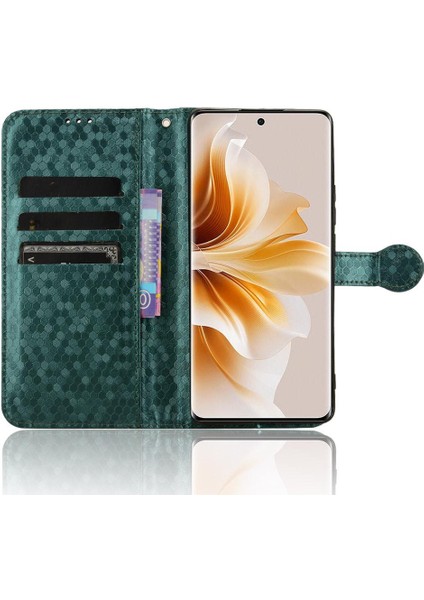Oppo Oppo 11 Pro 5g Için Geometrik Desen Deri Cüzdan Kapak Toka (Yurt Dışından)