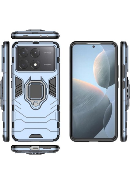 Xiaomi Poco X6 Pro 5g Için Kılıf 360 &deg; Dönen Halka Askeri Damla Koruma (Yurt Dışından) modelleri