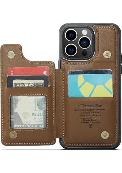 IPhone 15 Için Caseme Cüzdan Durumda Pro Kickstand Pu Deri Kart Tutucu (Yurt Dışından)