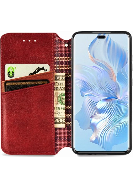 Huawei Onur 80 Pro Cüzdan Fonksiyonu Için Kılıf Deri Kılıf Moda Tasarımı (Yurt Dışından)