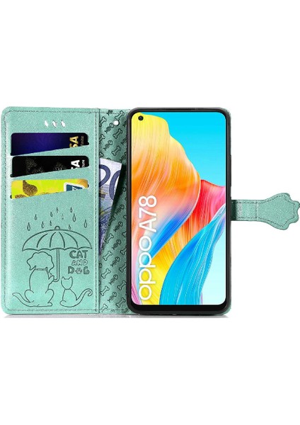 Oppo A78 4g Için Kılıf Deri Kılıf Kapak Çevirin Darbeye Kısa Kayış (Yurt Dışından) modelleri