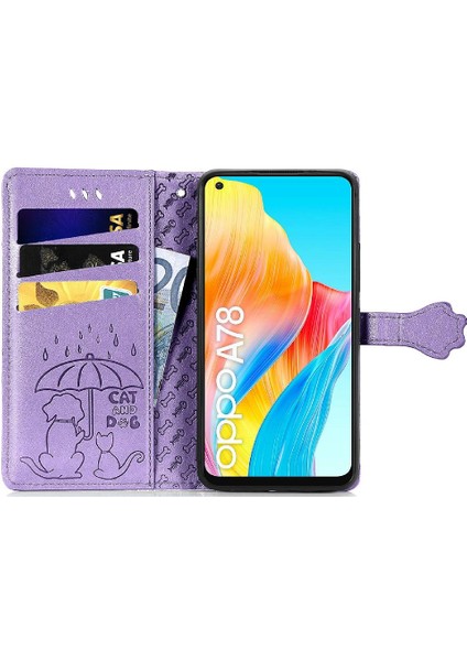 Oppo A78 4g Için Kılıf Deri Kılıf Kapak Çevirin Darbeye Kısa Kayış (Yurt Dışından) fırsatları